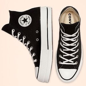 NEW canvas platform chuck taylor all star black 7